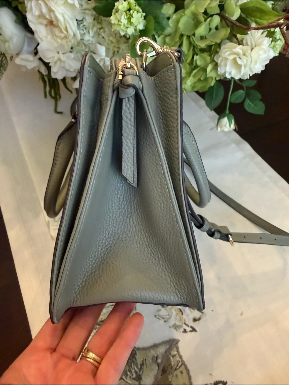 kate spade Green Pebbled Leather Top-Handle Satchel